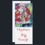 SANTA & SAX, CHRISTMAS JAZZ PARTY CONCERT PROGRAMM KAART<br><div class="desc">Kunstschilderij van de oorspronkelijke waterverf door Bulgan Lumini (c)</div>