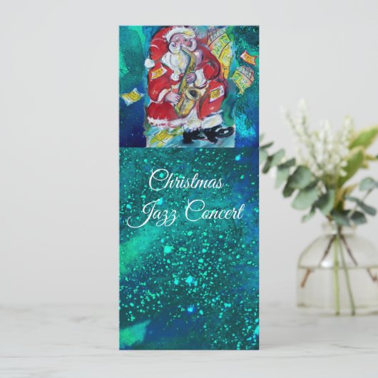SANTA & SAX, CHRISTMAS JAZZ PARTY CONCERT PROGRAMM KAART (Staand voorkant)