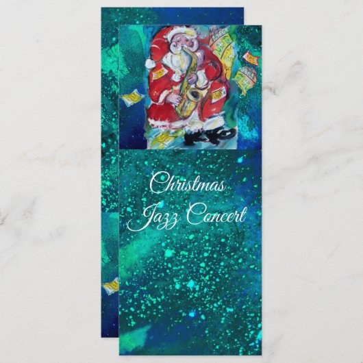 SANTA & SAX, CHRISTMAS JAZZ PARTY CONCERT PROGRAMM KAART (Voorkant / Achterkant)