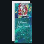 SANTA & SAX, CHRISTMAS JAZZ PARTY CONCERT PROGRAMM KAART<br><div class="desc">Kunstschilderij van de oorspronkelijke waterverf door Bulgan Lumini (c)</div>