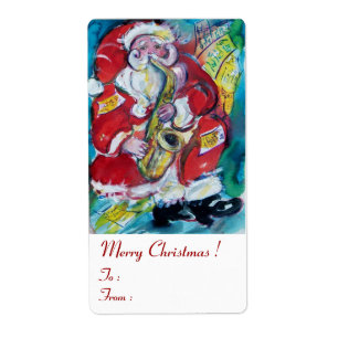 SANTA & SAX, CHRISTMAS JAZZ PARTY ETIKET