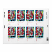 SANTA & SAX, CHRISTMAS JAZZ PARTY ETIKET (Full Sheet)