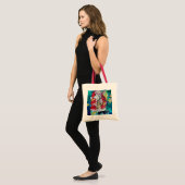 SANTA & SAX, CHRISTMAS PARTY Blue Tote Bag (Voorkant (model))
