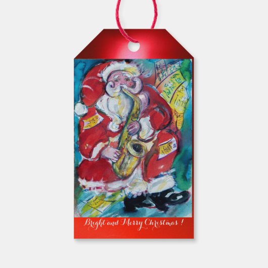 SANTA & SAX, CHRISTMAS PARTY CADEAULABEL (Achterkant)