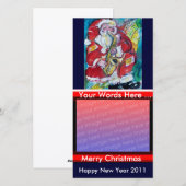 SANTA & SAX, CHRISTMAS PARTY FEESTDAGENKAART (Voorkant / Achterkant)