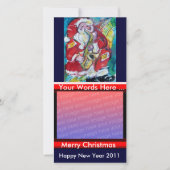 SANTA & SAX, CHRISTMAS PARTY FEESTDAGENKAART (Voorkant)