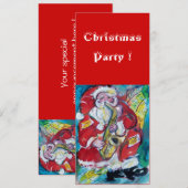 SANTA & SAX, CHRISTMAS PARTY KAART (Voorkant / Achterkant)
