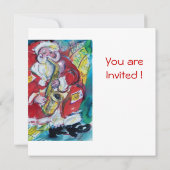 SANTA & SAX, CHRISTMAS PARTY KAART (Achterkant)