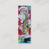 SANTA & SAX, CHRISTMAS PARTY MINI VISITEKAARTJE (Achterkant)