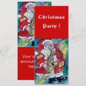 SANTA & SAX, KERSTPARTY KAART (Voorkant / Achterkant)