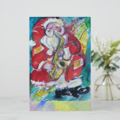 SANTA & SAX, MUSICAL CHRISTMAS PARTY BRIEFPAPIER (Staand voorkant)