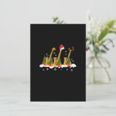 Santa Saxophone-kerstlampje X Kaart (Staand voorkant)