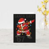 Santa Says 67 Funny Christmas Trend  Kaart (Gele Bloem)