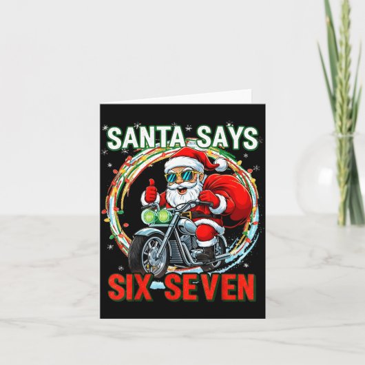 Santa Says 67 Shirt Six Seven Funny 67 Christmas P Kaart (Voorkant)