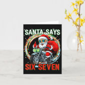 Santa Says 67 Shirt Six Seven Funny 67 Christmas P Kaart (Gele Bloem)