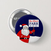 Santa Says herkozen een progressief congres Ronde Button 5,7 Cm (Voorkant /achterkant)