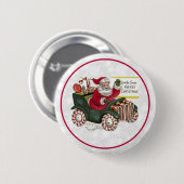 Santa Says Merry Kerstmis Ronde Button 5,7 Cm (Voorkant /achterkant)