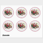Santa Says Merry Kerstmis Ronde Sticker (Vel)