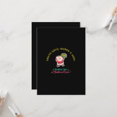 SANTA SAYS: MERRY X-MAS KAART (Voorkant / Achterkant in situ)