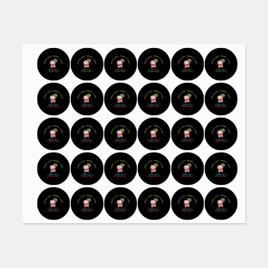 SANTA SAYS: MERRY X-MAS LABELS (Vel)