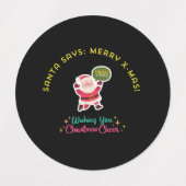 SANTA SAYS: MERRY X-MAS LABELS (Design 2)