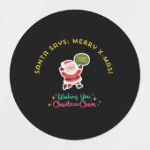 SANTA SAYS: MERRY X-MAS LABELS (Design 1)