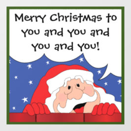 Santa Says Raamsticker