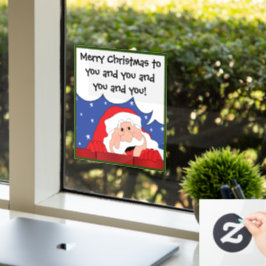 Santa Says Raamsticker