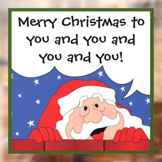 Santa Says Raamsticker (Vel 2)