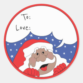 Santa Says Ronde Sticker