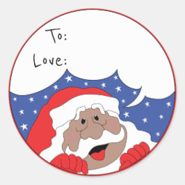 Santa Says Ronde Sticker