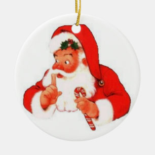 Santa Says Shhhhh... Ornament