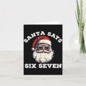 Santa Says Six Seven 67 Funny Christmas Gen Alpha  Kaart (Voorkant)