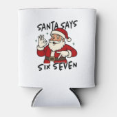 Santa Says Six Seven 6 7 Funny Brainrot Christmas Blikjeskoeler (Voorkant)