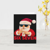 Santa Says Six Seven - 6 7 Meme Latch Hook Yarn Cr Kaart (Gele Bloem)