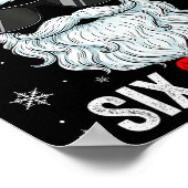 Santa Says Six Seven Christmas Boys Men Funny Meme Poster (Hoek)