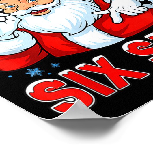 Santa Says Six Seven Funny Gen Z Christmas Gag Bra Poster (Hoek)