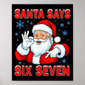 Santa Says Six Seven Funny Gen Z Christmas Gag Bra Poster (Voorkant)