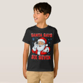 Santa Says Six Seven Funny Gen Z Christmas Gag Bra T-shirt (Voorkant volledig)
