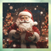 Santa Scene Venster Cling Raamsticker (Vel 3)