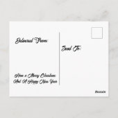 Santa schaatsen Psychedelische kleuren Briefkaart (Achterkant)