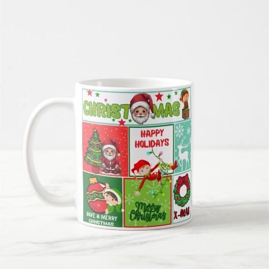 Santa Schattige Merry Christmas koffie mok (Links)