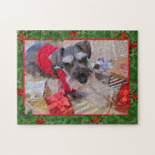 Santa Schnauzer Jigzaag Puzzle Legpuzzel (Horizontaal)