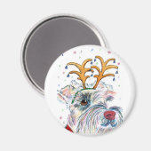 Santa Schnauzer Magnet (Voorkant / Achterkant)