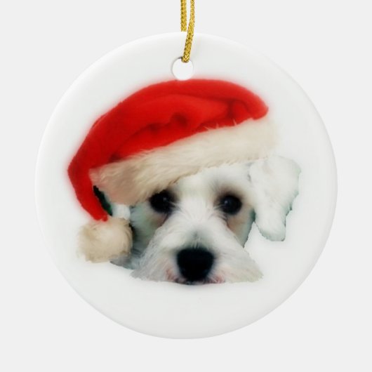 Santa Schnauzer Ornament (Voorkant)