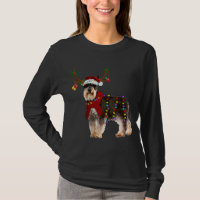 Santa Schnauzer rendieren Licht Kerstmis