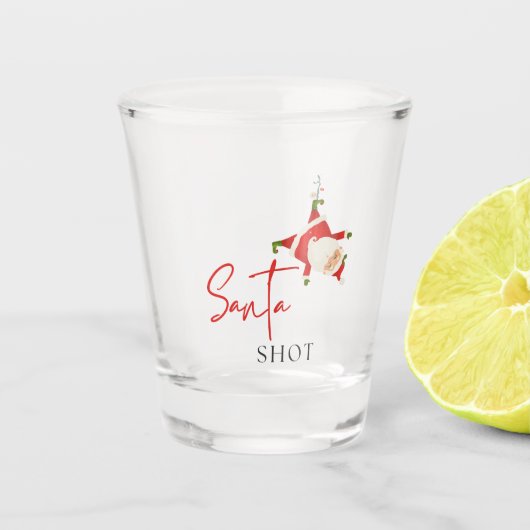 Santa schot met cartwheel Santa Shot Glas (Voorkant)