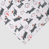 Santa Scottie Dog Scottish Terrier Puppy Kerstmis Tissuepapier (Detail)