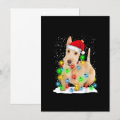 Santa Scottish Terrier met kerstlicht Pajama Dog Kaart (Voorkant / Achterkant)