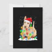 Santa Scottish Terrier met kerstlicht Pajama Dog Kaart (Voorkant)